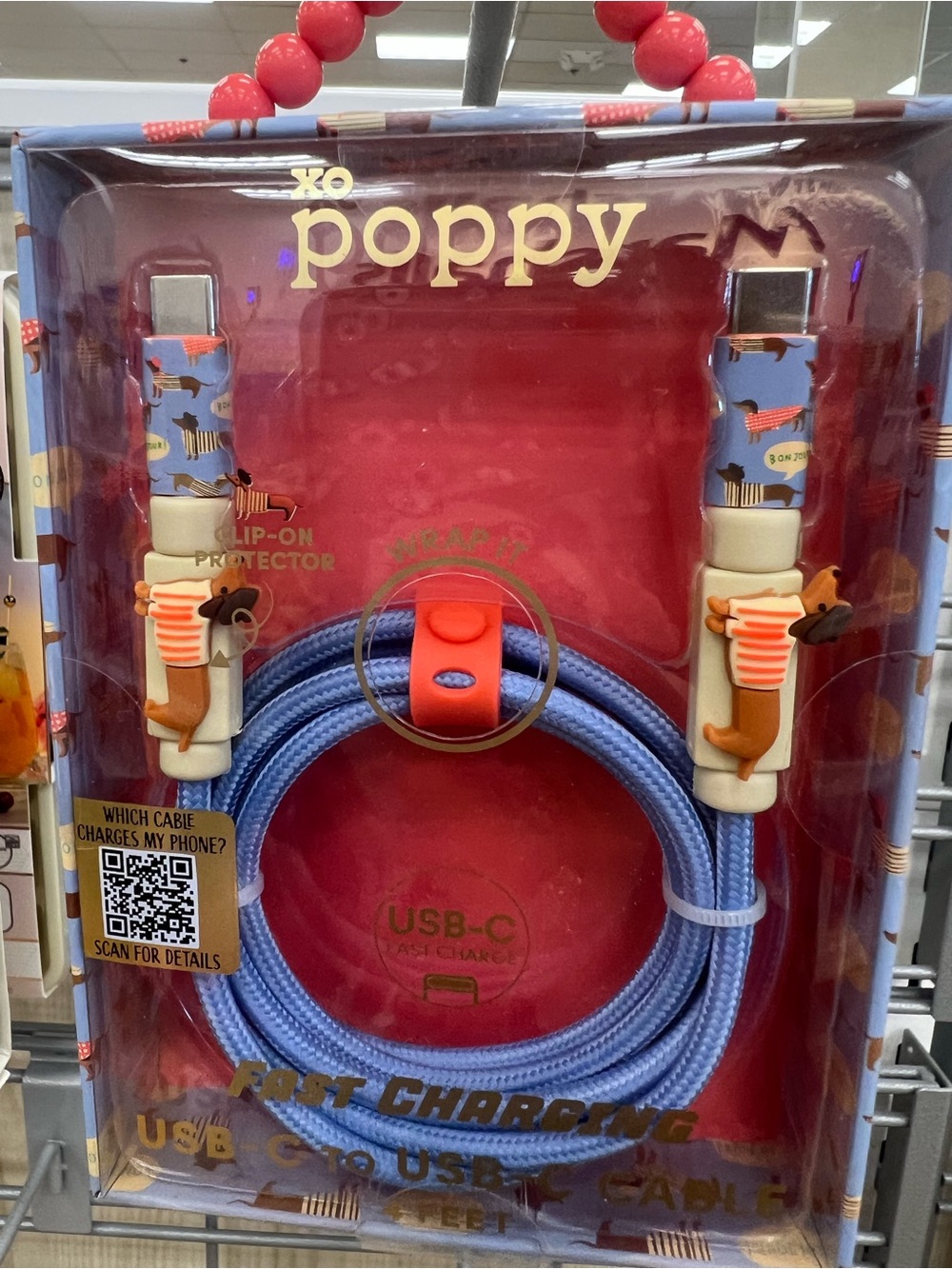 DACHSHUND PHONE CHARGER 4FT